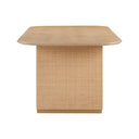 Akiba 96" Natural Ash & Rattan Rectangular Dining Table