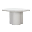 Elika 59" Faux Plaster Indoor / Outdoor Round Dining Table