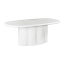 Elika 80" Faux Plaster Indoor / Outdoor Oval Dining Table