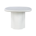 Elika 80" Faux Plaster Indoor / Outdoor Oval Dining Table