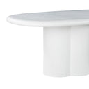 Elika 80" Faux Plaster Indoor / Outdoor Oval Dining Table