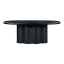 Elika 80" Faux Plaster Indoor / Outdoor Oval Dining Table