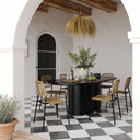 Elika 80" Faux Plaster Indoor / Outdoor Oval Dining Table