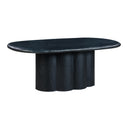 Elika 80" Faux Plaster Indoor / Outdoor Oval Dining Table