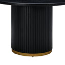 Chelsea 47" Oak Wood Round Dining Table
