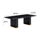 Chelsea 96" Oak Wood Rectangular Dining Table