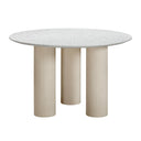 Parcino 47" Faux Terrazzo Concrete Indoor/Outdoor Round Dining Table
