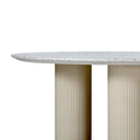 Parcino 47" Faux Terrazzo Concrete Indoor/Outdoor Round Dining Table