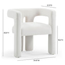 Sloane Bone White Upcycled Performance Fabric Accent Chair