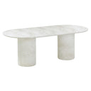 Brut 86" Concrete Patterned Indoor/Outdoor Oval Dining Table