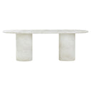 Brut 86" Concrete Patterned Indoor/Outdoor Oval Dining Table
