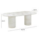 Brut 86" Concrete Patterned Indoor/Outdoor Oval Dining Table