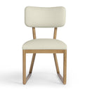 Bobbie Cream Contract-Grade Vegan Leather Dining Chair