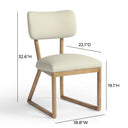 Bobbie Cream Contract-Grade Vegan Leather Dining Chair