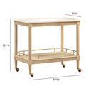 Slosh 37" Natural Ash Bar Cart