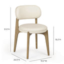 Carnation Cream Performance Vegan Leather Dining Chair