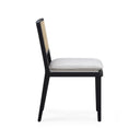 Tassina Cream Upcycled Performance Linen Dining Chair