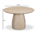 Brocha 48'' Ash Wood Round Dining Table