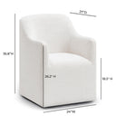 Helena Tall Textured Weave Performance Fabric Dining Chair
