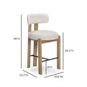 Odessa Cream Performance Fabric Counter Stool