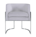 Giselle Performance Velvet Dining Chair with Silver Base