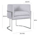 Giselle Performance Velvet Dining Chair with Silver Base