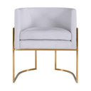 Giselle Performance Velvet Dining Chair with Gold Base
