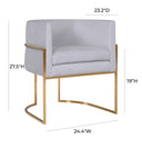 Giselle Performance Velvet Dining Chair with Gold Base