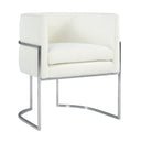 Giselle Performance Velvet Dining Chair with Silver Base