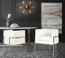 Giselle Performance Velvet Dining Chair with Silver Base