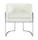 Giselle Performance Velvet Dining Chair with Silver Base