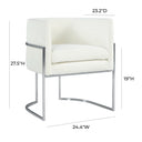 Giselle Performance Velvet Dining Chair with Silver Base
