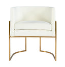 Giselle Performance Velvet Dining Chair with Gold Base
