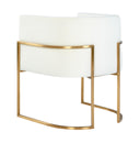 Giselle Performance Velvet Dining Chair with Gold Base
