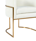 Giselle Performance Velvet Dining Chair with Gold Base