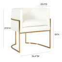 Giselle Performance Velvet Dining Chair with Gold Base