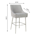 Beatrix Pleated Performance Velvet Stool