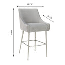Beatrix Pleated Performance Velvet Stool