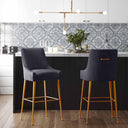 Beatrix Pleated Performance Velvet Stool