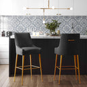 Beatrix Pleated Performance Velvet Stool
