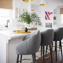 Myla Performance Velvet Swivel Stool