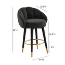 Myla Performance Velvet Swivel Stool