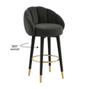 Myla Performance Velvet Swivel Stool
