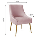 Beatrix Pleated Performance Velvet Dining Chair