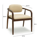 Betsy Taupe Contract-Grade Vegan Leather Dining Chair