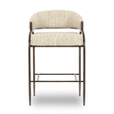 Tatum Taupe Textured Performance Boucle Counter Stool