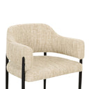 Sezanne Taupe Textured Performance Boucle Dining Chair