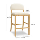 Calla Performance Velvet Counter Stool