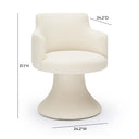 Jeffree Performance Boucle Swivel Dining Chair