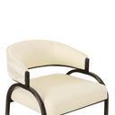 Tatum Cream 2-Tone Performance Vegan Leather and Jacquard Counter Stool